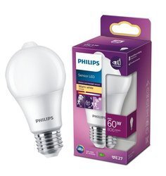 Żarówka LED PHILIPS Sensor A60 E27 8W =60W 2700K ciepła WW 806 lm z czujnikiem ruchu Philips