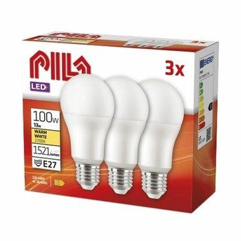 Żarówka LED PILA E27 13W barwa ciepła 3szt Inny producent