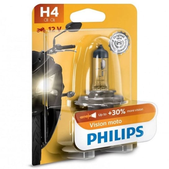 Żarówka motocyklowa Philips Vision Moto H4 12V 60/55W (+30% więcej światła) Philips