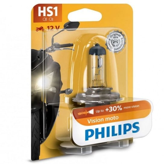 Żarówka motocyklowa Philips Vision Moto HS1 12V 35/35W (+30% więcej światła) Philips