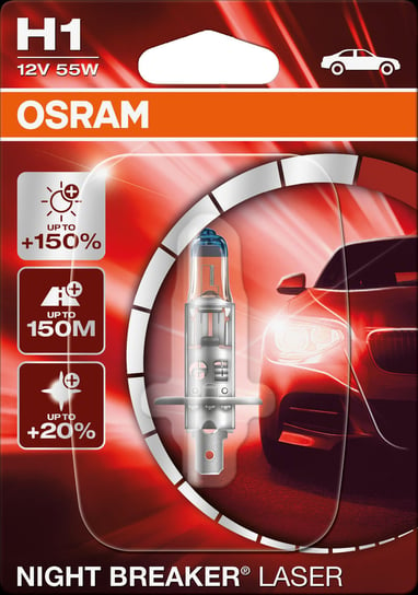 Żarówka OSRAM H1 Night Breaker Laser +150% (1 sztuka) Osram