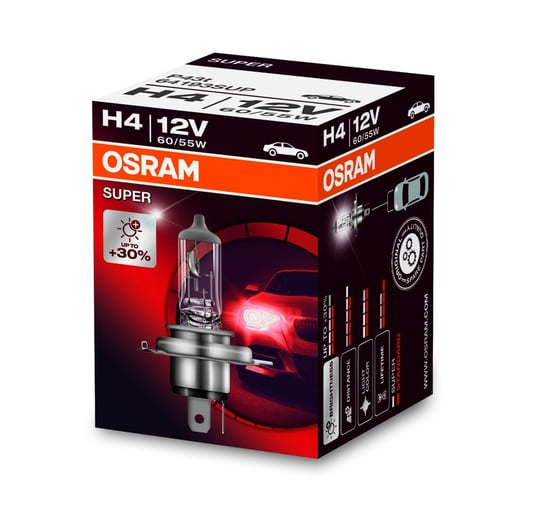 Żarówka OSRAM H4 Super +30% (1 sztuka) Osram