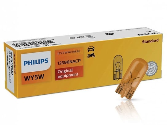 Żarówka Philips 12V 5W WY5W T10 W2.1x9.5d, pomarańczowa, 1 szt. Philips