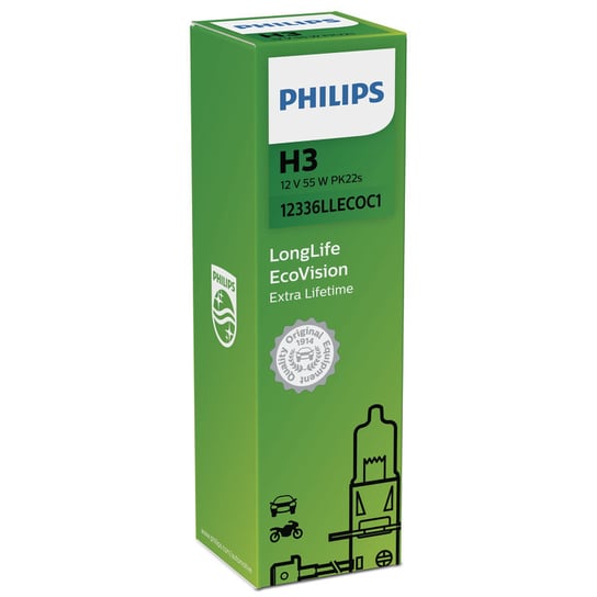 Żarówka PHILIPS H3 LongLife EcoVision (1 sztuka) Philips