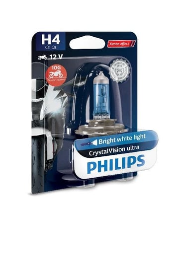 Żarówka PHILIPS H4 CrystalVision ultra Moto (1 sztuka) Philips