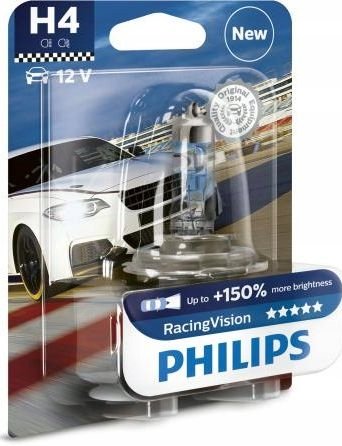 Żarówka Philips H4 Racing Vision +150% Światła Philips