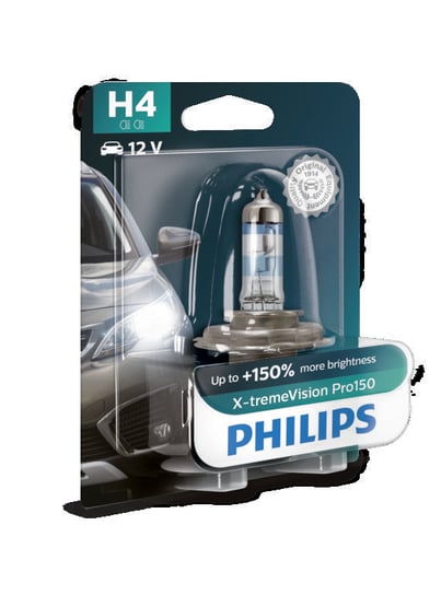 Żarówka PHILIPS H4 X-tremeVision Pro150 (1 sztuka) Philips