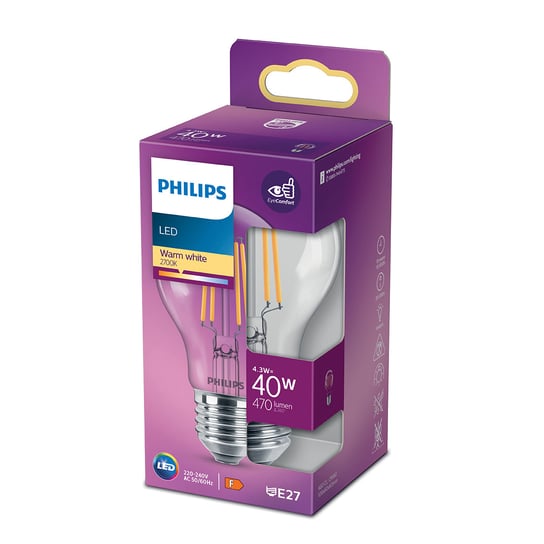 Żarówka Philips LED E27 4,3 W (40 W) ciepła biel 1 szt. Philips