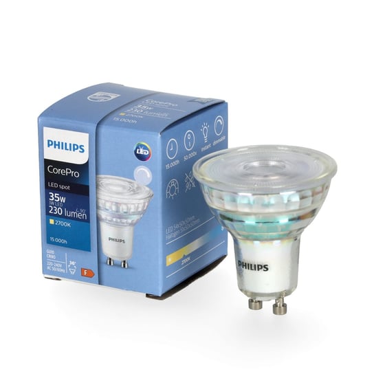 Żarówka PHILIPS LEDSPOT GU10 barwa ciepła 2700K 3W Philips