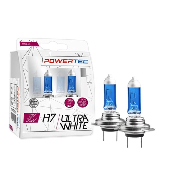 Żarówka Powertec COOL BLUE UltraWhite H7 12V +100% M-Tech