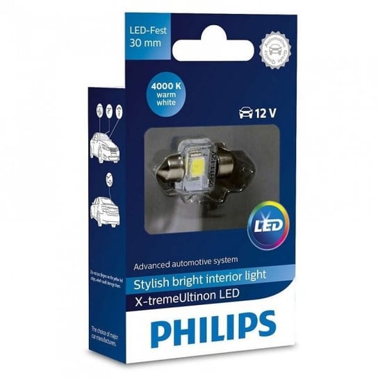 Żarówka samochodowa LED Philips X-tremeUltinon 4000K C5W C10W 30mm 12V 1W Philips