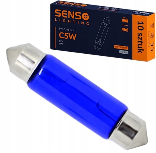 ŻARÓWKA SENSO C5W 12V 41mm SUPER WHITE SENSO