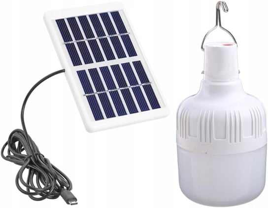 ŻARÓWKA SOLARNA LED 10W Z Panelem Solarnym Kemping Do Garażu PIWNICY 2938 Yermos