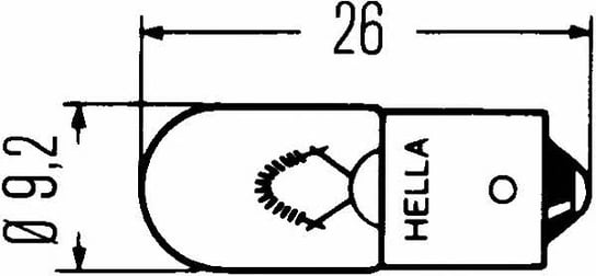 Żarówka T4W 6V 4W Hella 8GP 002 067-061 Hella