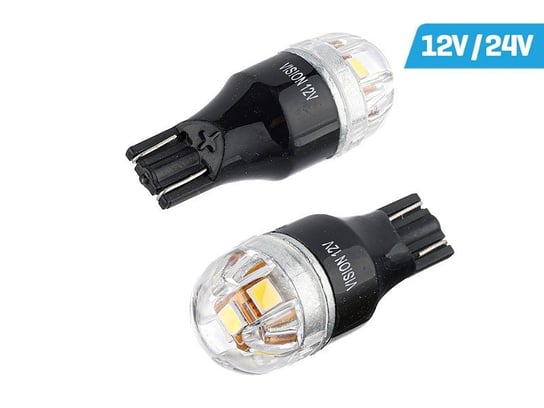 Żarówka VISION W16W (T15) 12/24V 5x 2835 SMD Lumileds, nonpolar, CANBUS, biała, 2 szt. Vision