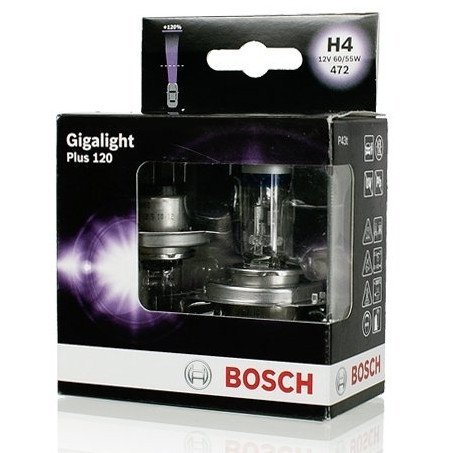 Żarówki halogenowe Bosch Gigalight Plus 120 H4 12V 60/55W, 2 szt. Bosch