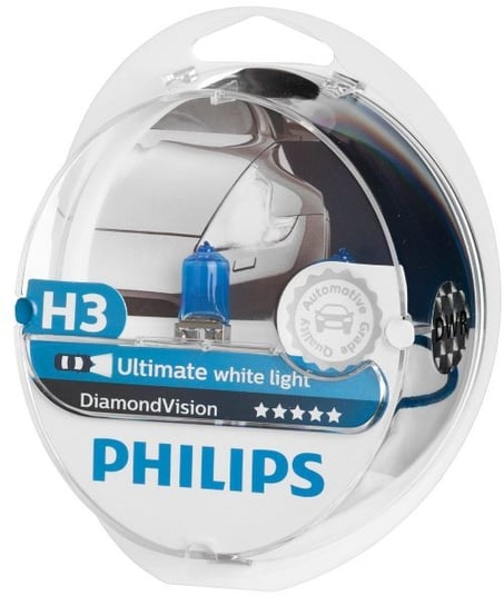 Żarówki halogenowe PHILIPS DiamondVision H3 12V 55W (temperatura barwowa do 5000K) Philips