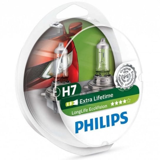 Żarówki halogenowe Philips LongLife EcoVision H7 12V 55W, 2 szt. Philips
