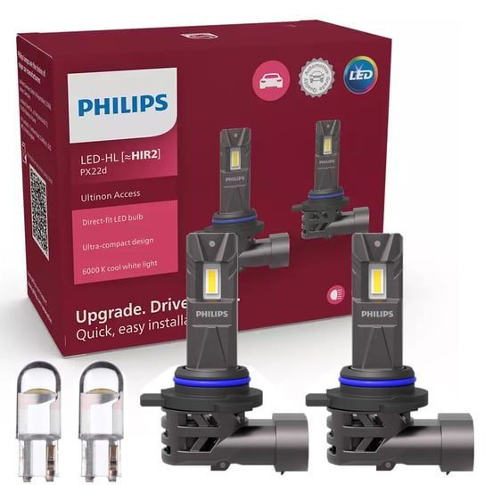 Żarówki LED HIR2 PHILIPS Ultinon Access + W5W Philips