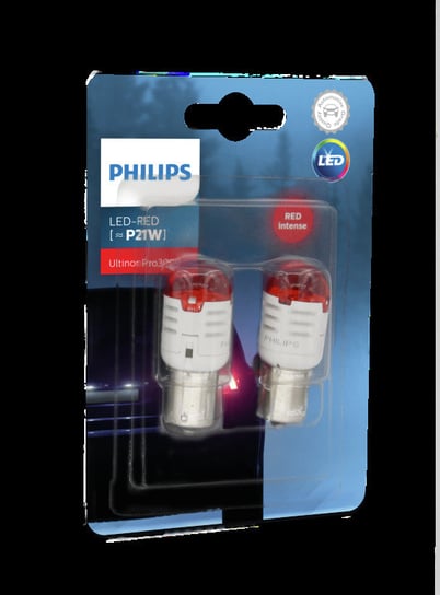 Żarówki LED PHILIPS P21 Ultinon Pro3000 SI (2 sztuki) czerwone Philips