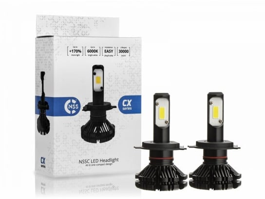 Żarówki mijania LED headlight NSSC H4 12V 90W 3000lm 6000K (seria CX 2018) NSSC