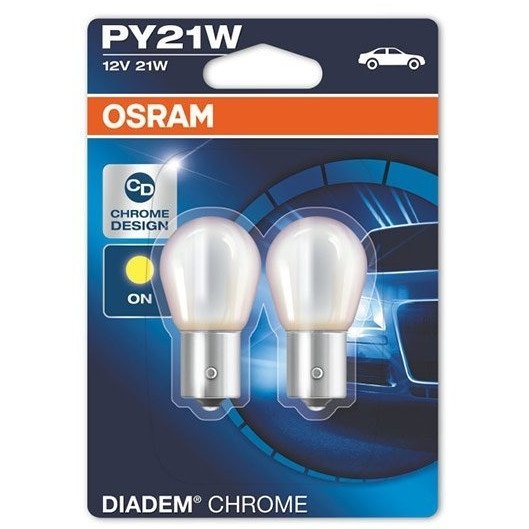 Żarówki Osram Diadem Chrome PY21W BAU15s 12V 21W, 2 szt. Osram