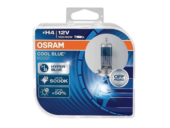 Żarówki OSRAM H4 12V 100/90 P43t Cool Blue Boost 5000K HyperBlue +50%, 2 szt. Osram