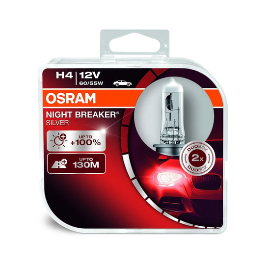 Żarówki OSRAM H4 Night Breaker Silver +100% (2 sztuki) Osram