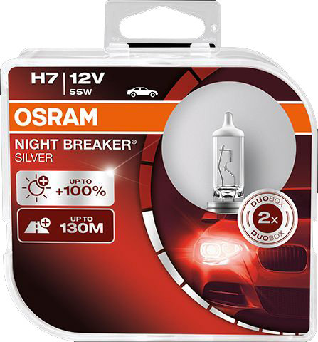 Żarówki OSRAM H7 Night Breaker Silver +100% (2 sztuki) Osram