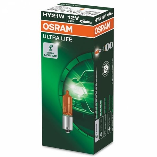 Żarówki OSRAM Ultra Life HY21W BAW9s 12V 21W (4 razy dłuższa trwałość), 10 szt. Osram