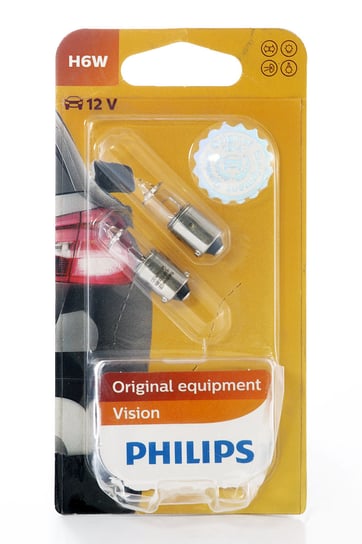 Żarówki PHILIPS H6W 12V 6W, 2 sztuki Philips