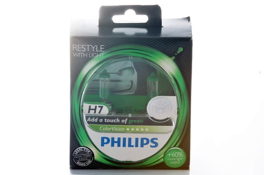 Żarówki PHILIPS H7 12V 55W Colorvision Green zielone, 2 sztuki Philips