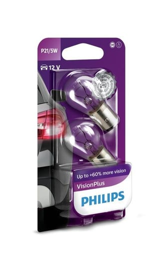 Żarówki PHILIPS P21/5W VisionPlus (2 sztuki) Philips