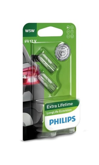 Żarówki PHILIPS W5W LongLife EcoVision (2 sztuki) Philips