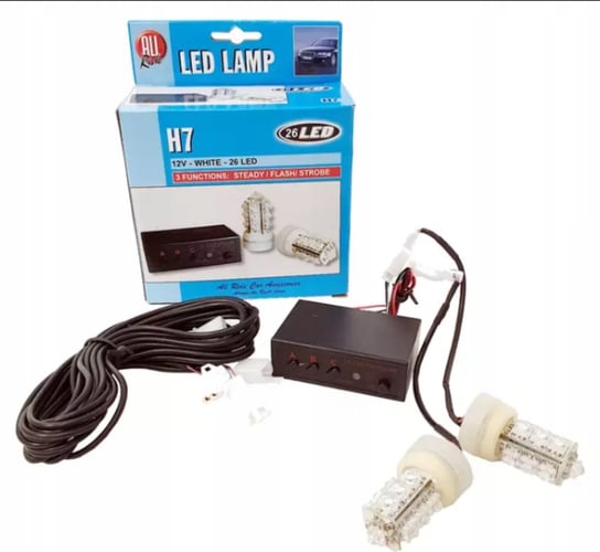 Żarówki samochodowe h7 led 26x diod 12v mocne białe światło All Ride