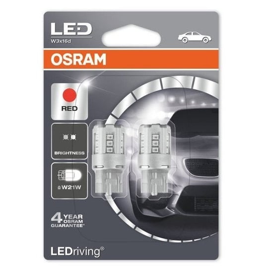 Żarówki samochodowe LED Osram LEDriving W21W 12V 3W Red - czerwone Osram