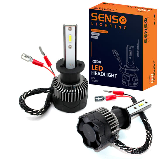 Żarówki SENSO 2x LED H1 +250% CSP 12V 16000LM SENSO