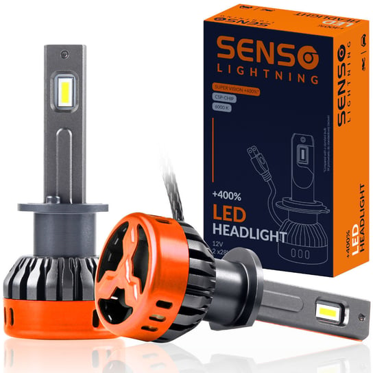Żarówki SENSO 2x LED H1 +400% CSP 20000LM SENSO