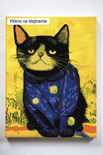Zarozumialec van Gogha, Vincent van Gogh, inspiracje, kot, koty, malowanie po numerach, blejtram Akrylowo