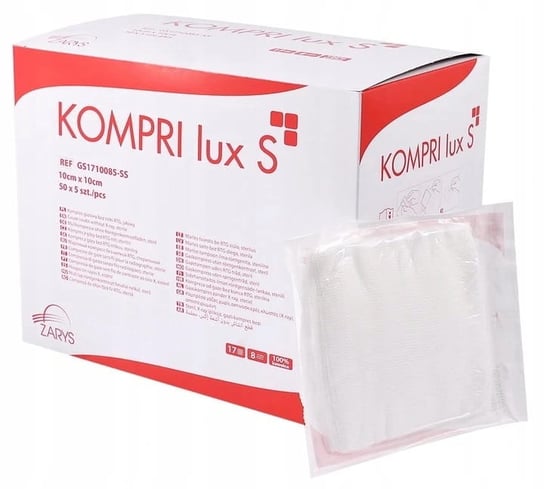 Zarys - Kompres Kompri Lux S BOX, 10cmx10cm, 50x5szt. Zarys