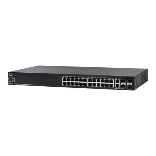 Zarządzany przełącznik Cisco Small Business SG550X-24MPP C3 24 x 10-100-1000 (PoE+) + 2 x Combo 10 Gigabit SFP+ + 2 x SFP+ Możliwość montażu… Inna marka