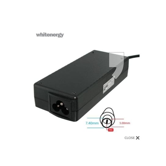 Zasilacz AC 230V - 19V 4.74A wtyk 7.4*5.0 mm + pin Whitenergy Whitenergy