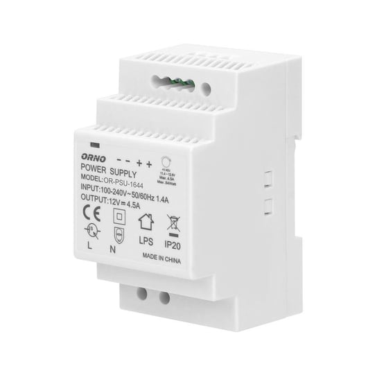 Zasilacz na szynę DIN 12VDC 4,5A 54W OR-PSU-1644 ORNO