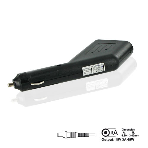 Zasilacz samochodowy do laptopa Toshiba WHITENERGY 05496, 15 V, 6.3x3.0 mm Whitenergy