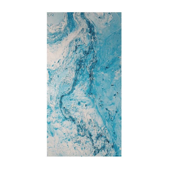 Zasłona 3D TEKSTYLIALAND Niebieski klasyczny marmur, niebieska, 140x260 cm Tekstylialand