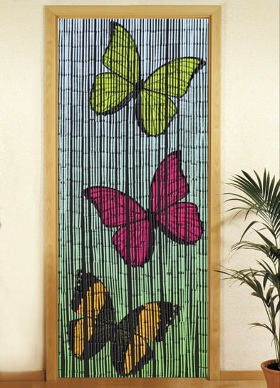 Zasłona bambusowa WENKO Motyle, 90x200 cm Wenko