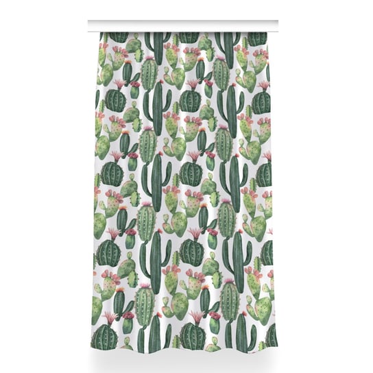 Zasłona do salonu Kaktusy z kolcami wzór 150x260, Fabricsy Fabricsy