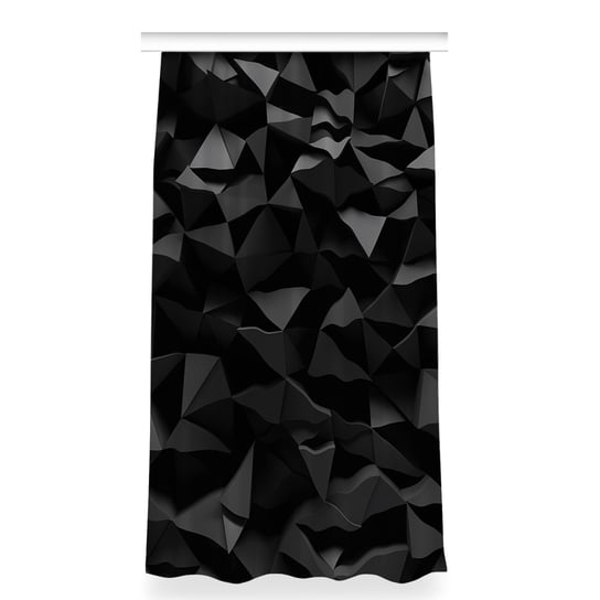 Zasłona na taśmę wzór 150x280 cm Abstrakcja czarna, Fabricsy Fabricsy
