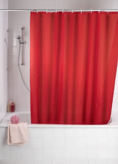 Zasłona prysznicowa WENKO, czerwona, 180x200 cm Wenko