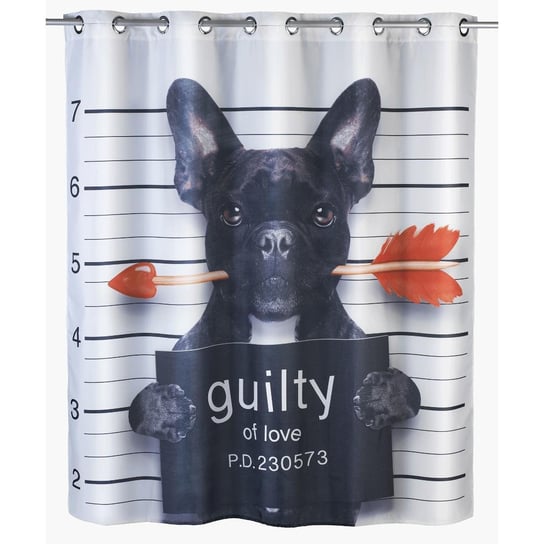 Zasłona prysznicowa WENKO Guilty Dog, 180x200 cm Wenko